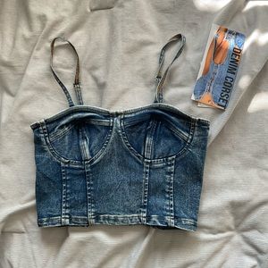 Denim Corset Crop Top | BRAND NEW